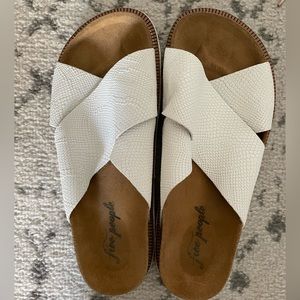 Free People Sidelines Footbed Sandals US 8/EU 38 in lizard white